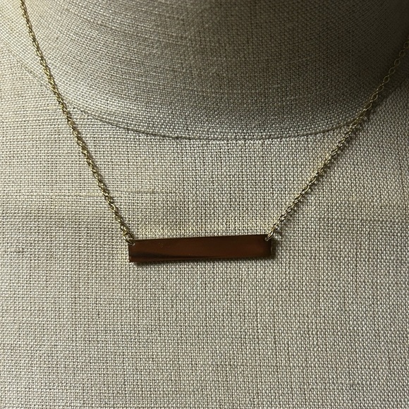 Stainless Steel Bar Necklace - Gold & Silver Options - Picture 3 of 4